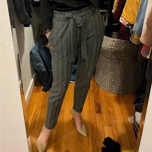 Chevron patterned high waisted pants